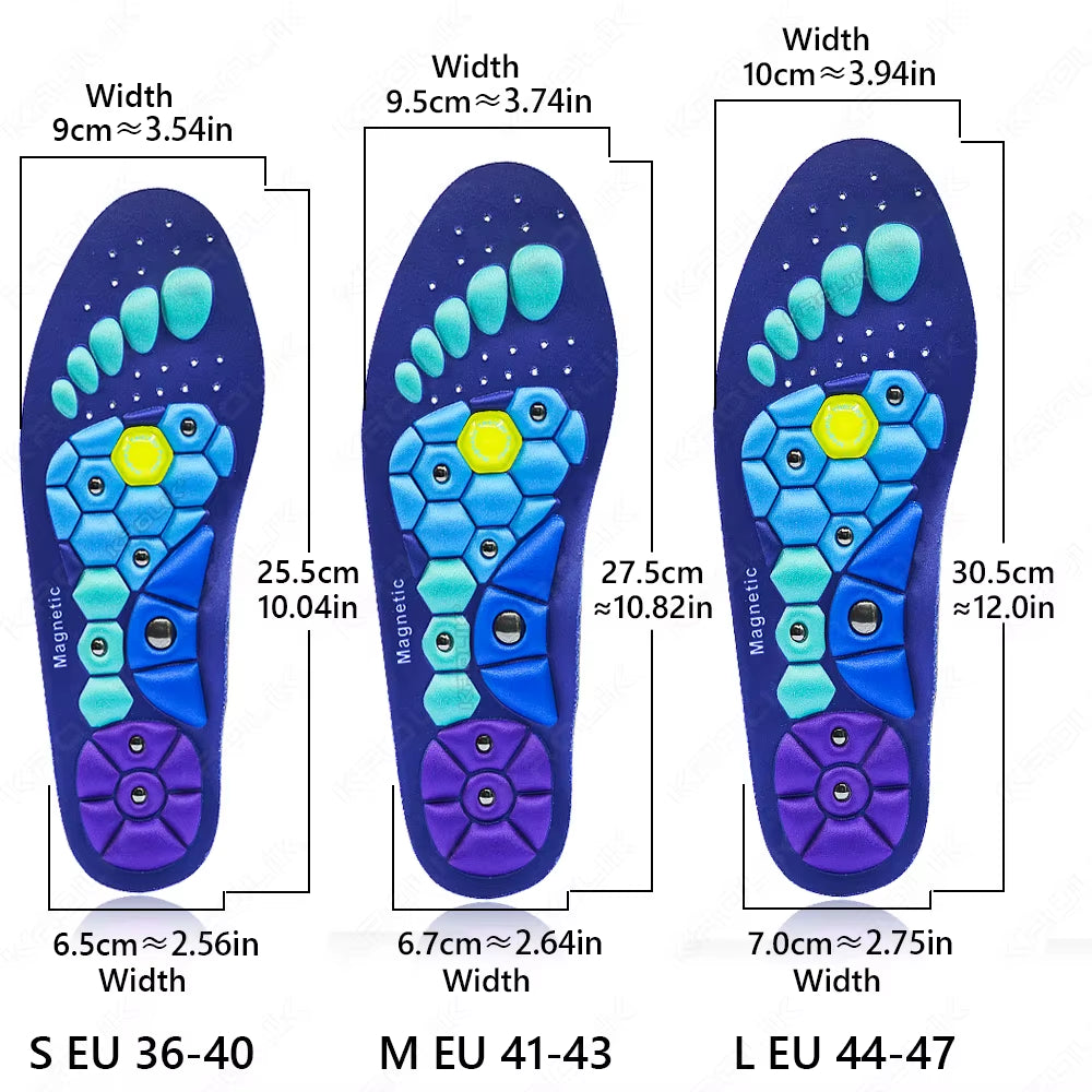 Therapy Sports Insoles Massage Medical Magnetic Foot Weight Loss Slimming Acupressure Insole Anti-Fatigue Health Care Shoe Pads