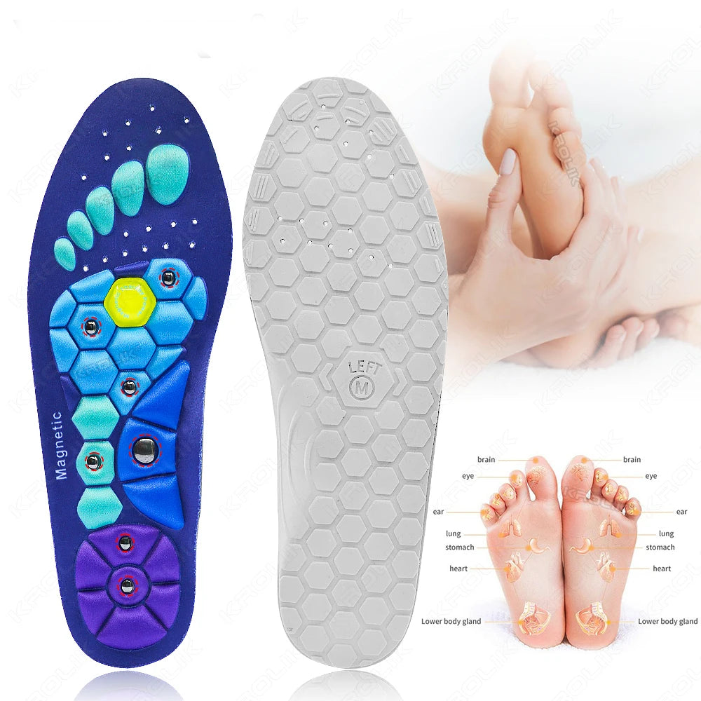 Therapy Sports Insoles Massage Medical Magnetic Foot Weight Loss Slimming Acupressure Insole Anti-Fatigue Health Care Shoe Pads
