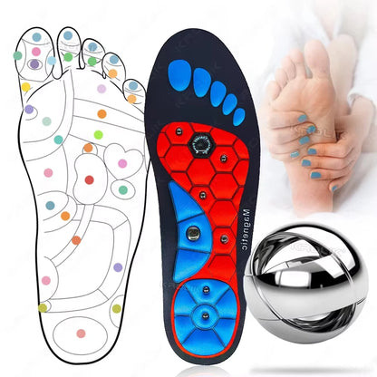 Therapy Sports Insoles Massage Medical Magnetic Foot Weight Loss Slimming Acupressure Insole Anti-Fatigue Health Care Shoe Pads