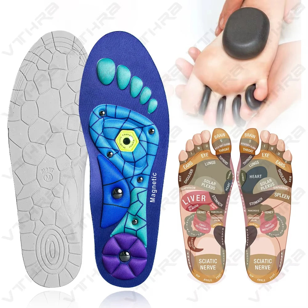 Therapy Sports Insoles Massage Medical Magnetic Foot Weight Loss Slimming Acupressure Insole Anti-Fatigue Health Care Shoe Pads